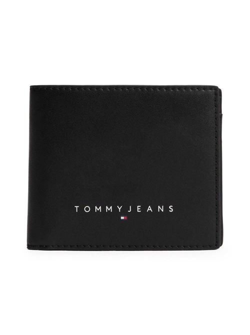 Portafoglio nero in pelle riciclata Tommy Jeans | AM0AM13695BDS